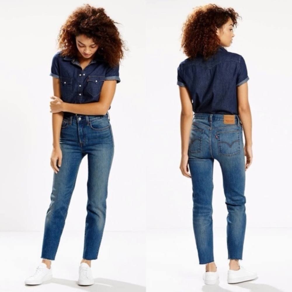 NWT Levi White Oak Cone Selvedge Wedgie Jeans Size 24